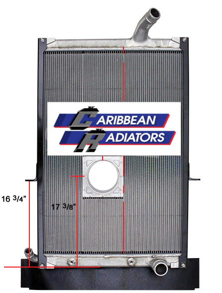 Mack Radiator - 38 3/4 x 27 1/8 x 2 (With Crank Box)
